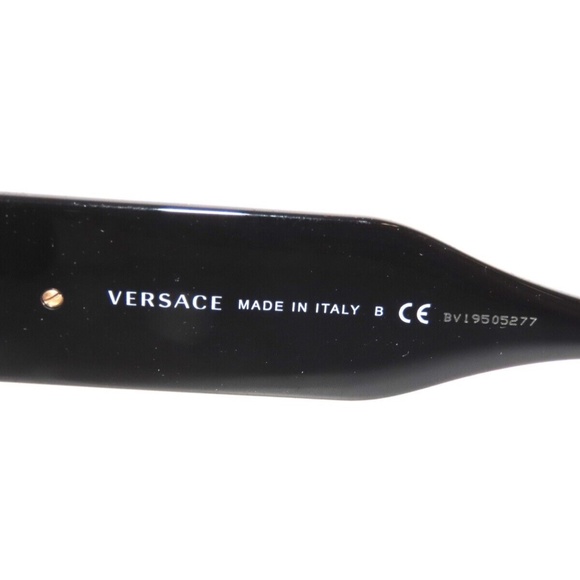 Versace 4380B 4380 GB1/87 Black Gold Grey Sunglasses Round